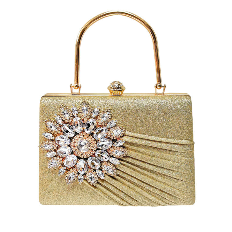 Dazzling Rhinestone-Embellished Evening Bag for Women, A Boutique-Style Top-Handle Handbag with Versatile Crossbody Shoulder Strap, Perfect for Banquets Weddings & Formal Gowns