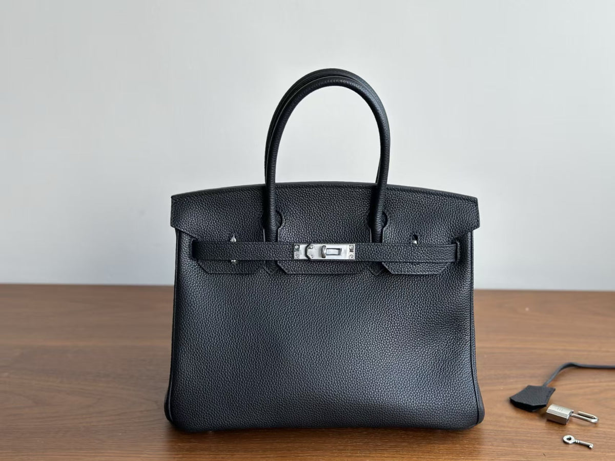 Genuine Togo Pebbled Leather Birkin-Kelly Style Bag for Women, New Large Capacity Classic Shoulder Crossbody Top Handle Purse, Premium Handbag for Ladies