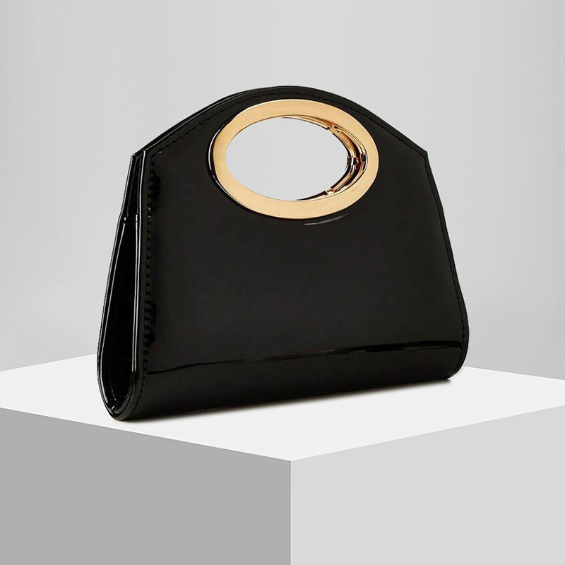 Glossy Evening Clutch for Women, New Formal Banquet Gown Bag with Chain Strap, Elegant Wedding Party Handbag for Ladies