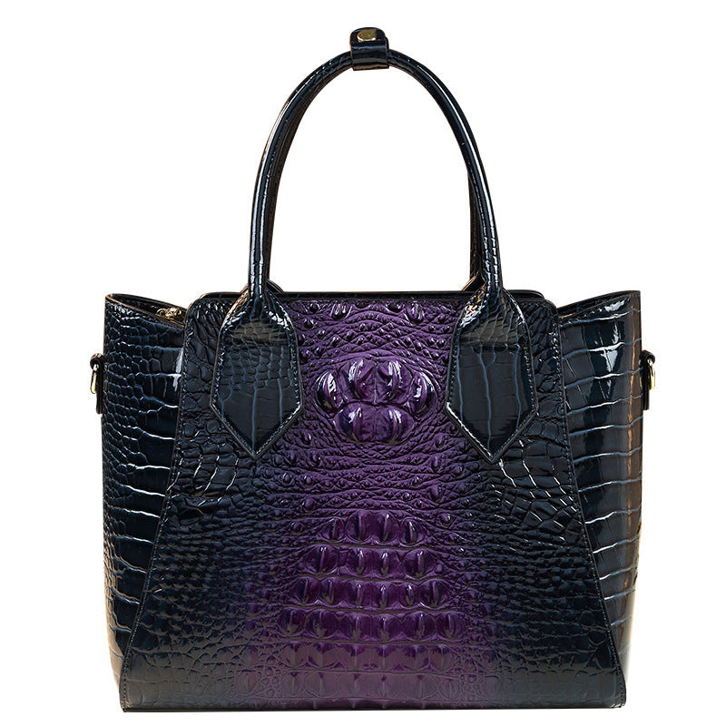 New Arrival Multi-Color Croc-Effect Business Tote Bag for Women, A Large Capacity Commuter Top-Handle Crossbody Handbag with Versatile Fashionable Design, Perfect for Work & Everyday