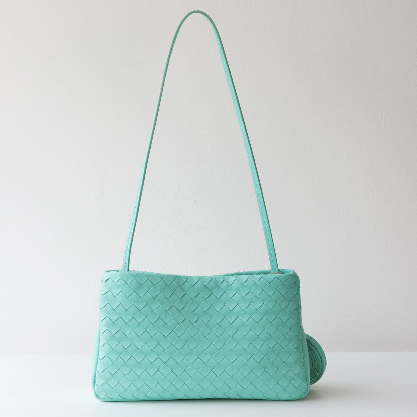 Sheepskin Woven Mini Square Bag for Women Double Strap Shoulder Crossbody Handbag, Premium Genuine Leather Purse with Artisan Texture