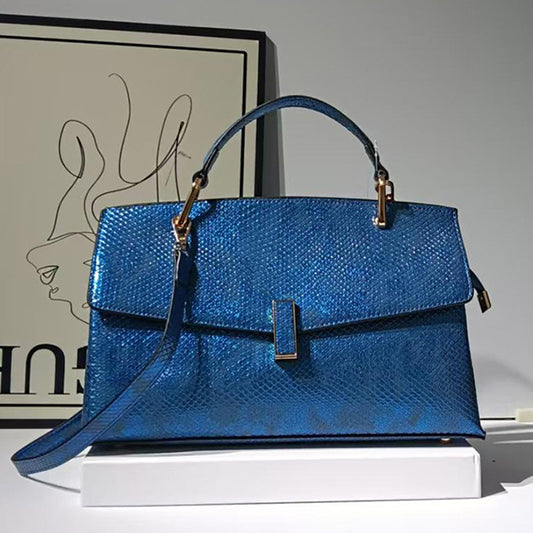 Genuine Leather Shell Bag for Women, New Premium Mom Shoulder Crossbody Top Handle Purse, Fashionable Everyday Handbag for Ladies
