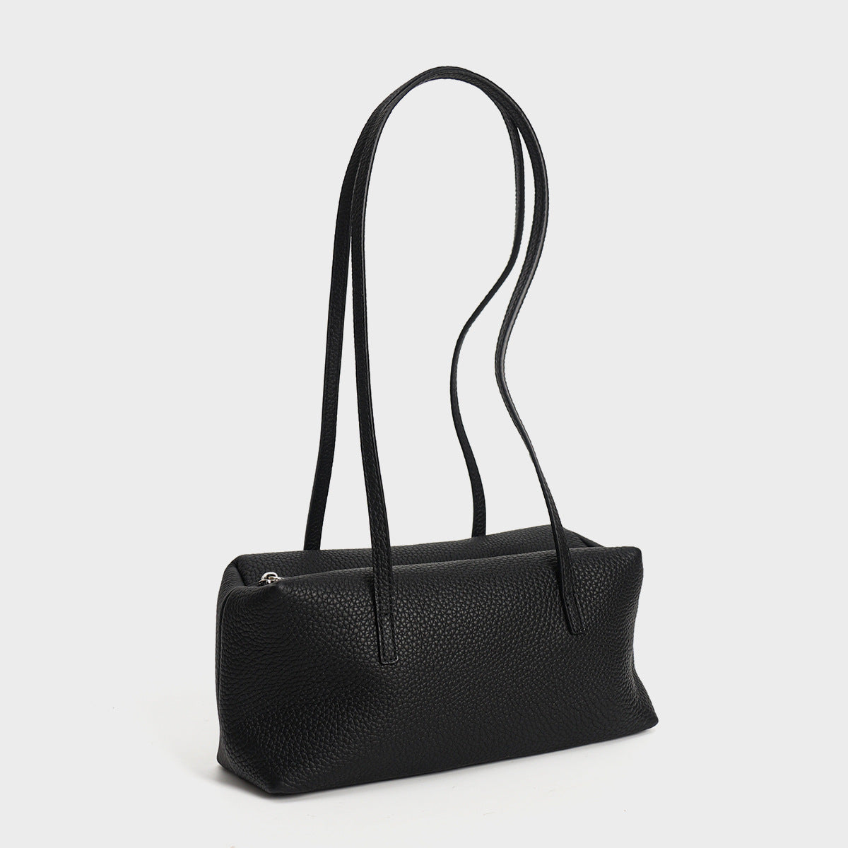 Genuine Leather French Style Underarm Bag for Women, Light Luxury Niche Large Capacity Commute Top Handle Purse, Premium Blue Handbag for Ladies