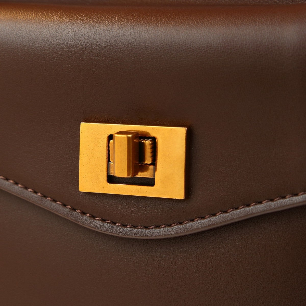 Ultra-Soft Leather Lock Buckle Mini Square Bag for Women Light Luxury Shoulder Crossbody Handbag, Premium Commuter Purse with Elegant Hardware