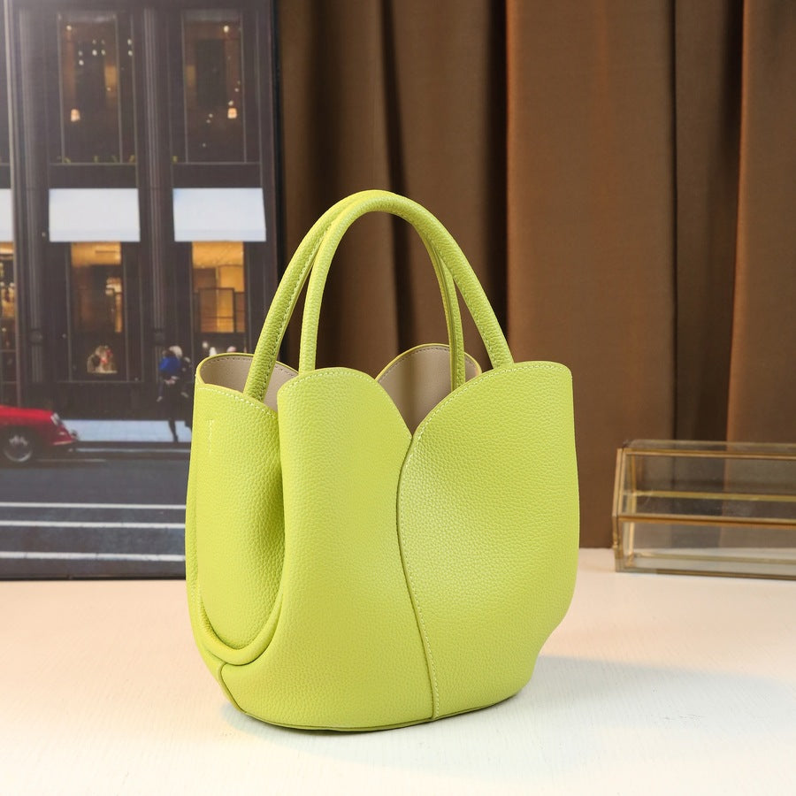 Tulip Sub-Bag Set for Women Solid Color Minimalist Top Handle Purse, Versatile Business Commuter Shoulder Crossbody Handbag with Elegant Design