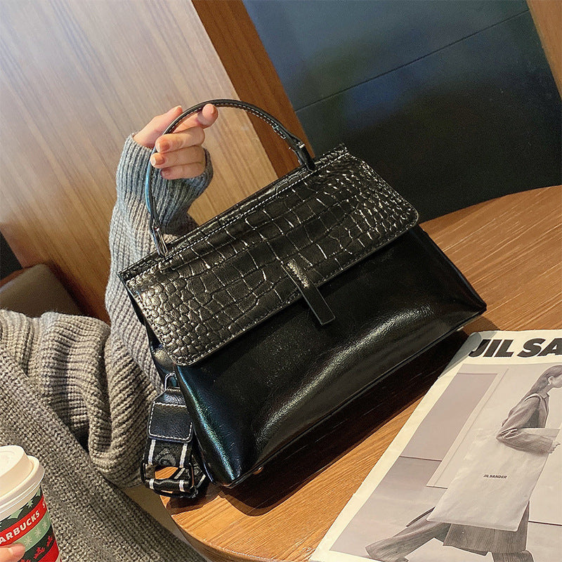 Waxed Cowhide Briefcase Tote for Women Large Genuine Leather Shoulder Crossbody Handbag, Versatile Fashion Purse with Premium Finish