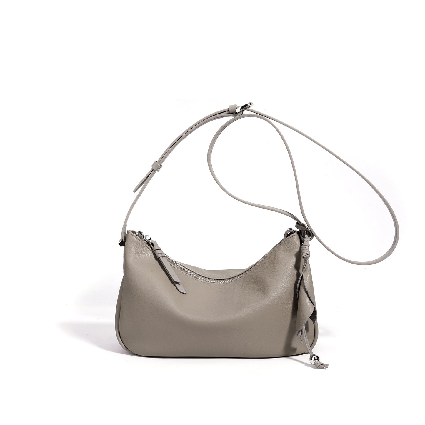 Soft Leather Light Luxury Slouchy Underarm Bag, Minimalist Commute Shoulder Crossbody Purse, Niche Design Versatile Handbag for Women