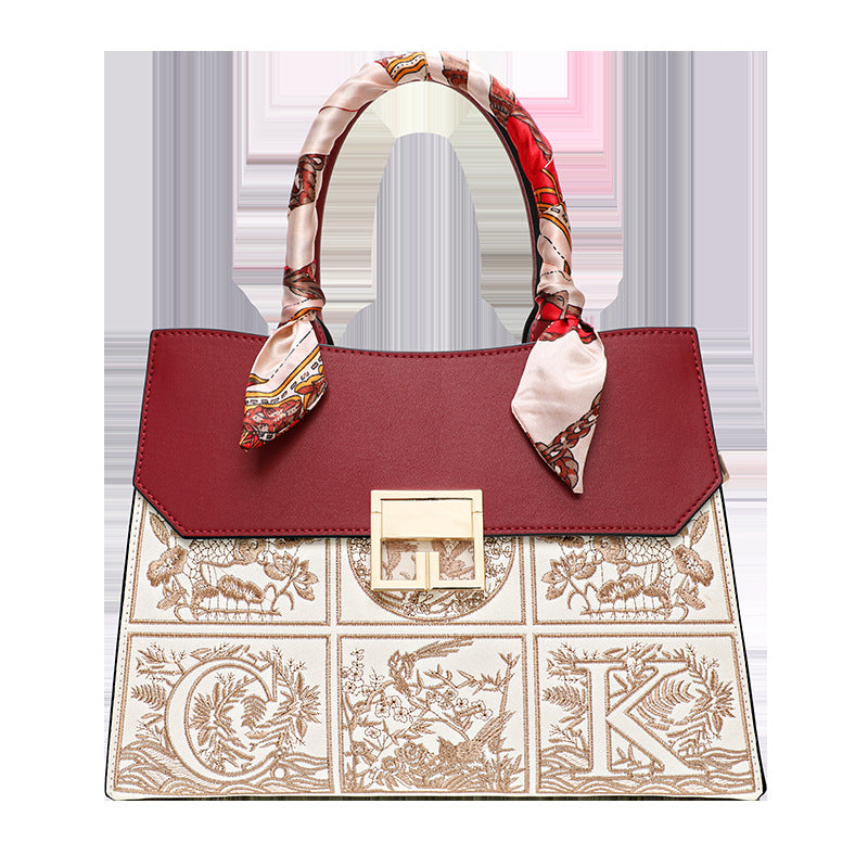 New Fall Winter Cowhide Mom Bag, Versatile Crossbody Top Handle Purse, Premium Genuine Leather Wedding Handbag for Women