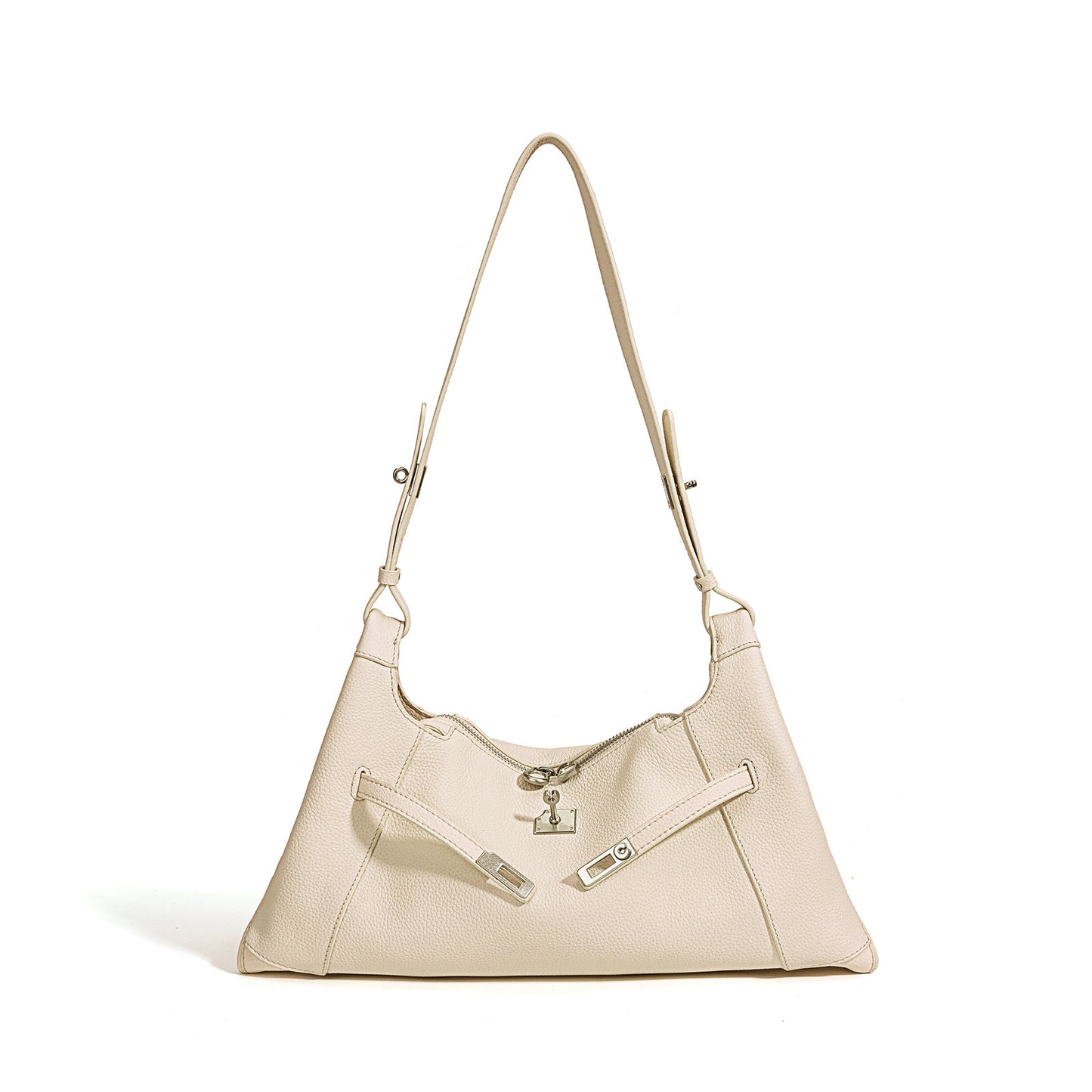 Summer Versatile Genuine Leather Underarm Bag, Premium Shoulder Crossbody Tote, Niche Korean Style Commute Handbag for Women