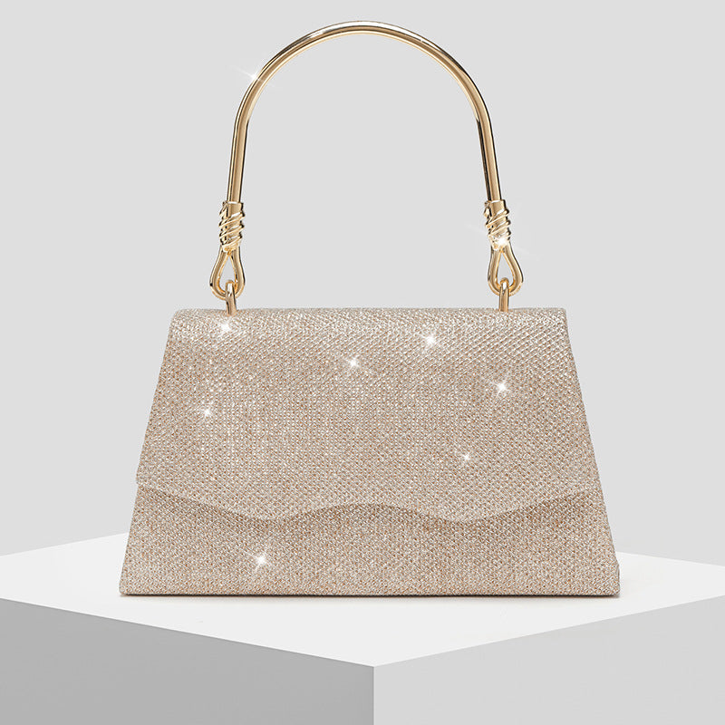 Sparkly Evening Clutch for Women, New Formal Gown Wedding Banquet Top Handle Crossbody Purse, Elegant Party Handbag for Ladies