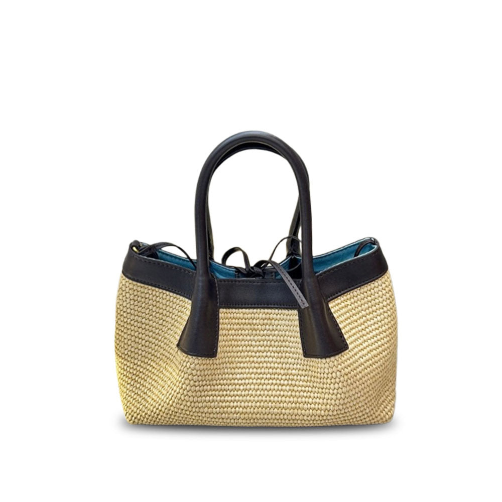 New Small Raffia Woven Basket Tote, Casual Versatile Shoulder & Crossbody Bag for Women
