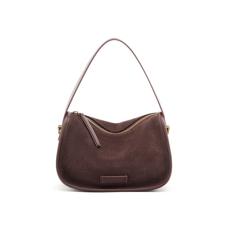 Matte Cowhide Leopard Print Vintage Bag, Niche Light Luxury Crossbody Top Handle Purse, Premium Commute Handbag for Women