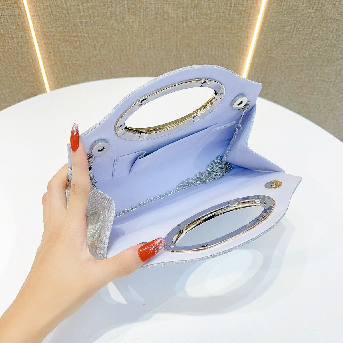 Elegant Pleated Evening Bag for Women, A Romantic Wedding Banquet Clutch with Glamorous Top-Handle & Shoulder Crossbody Design, Perfect for Formal Dresses