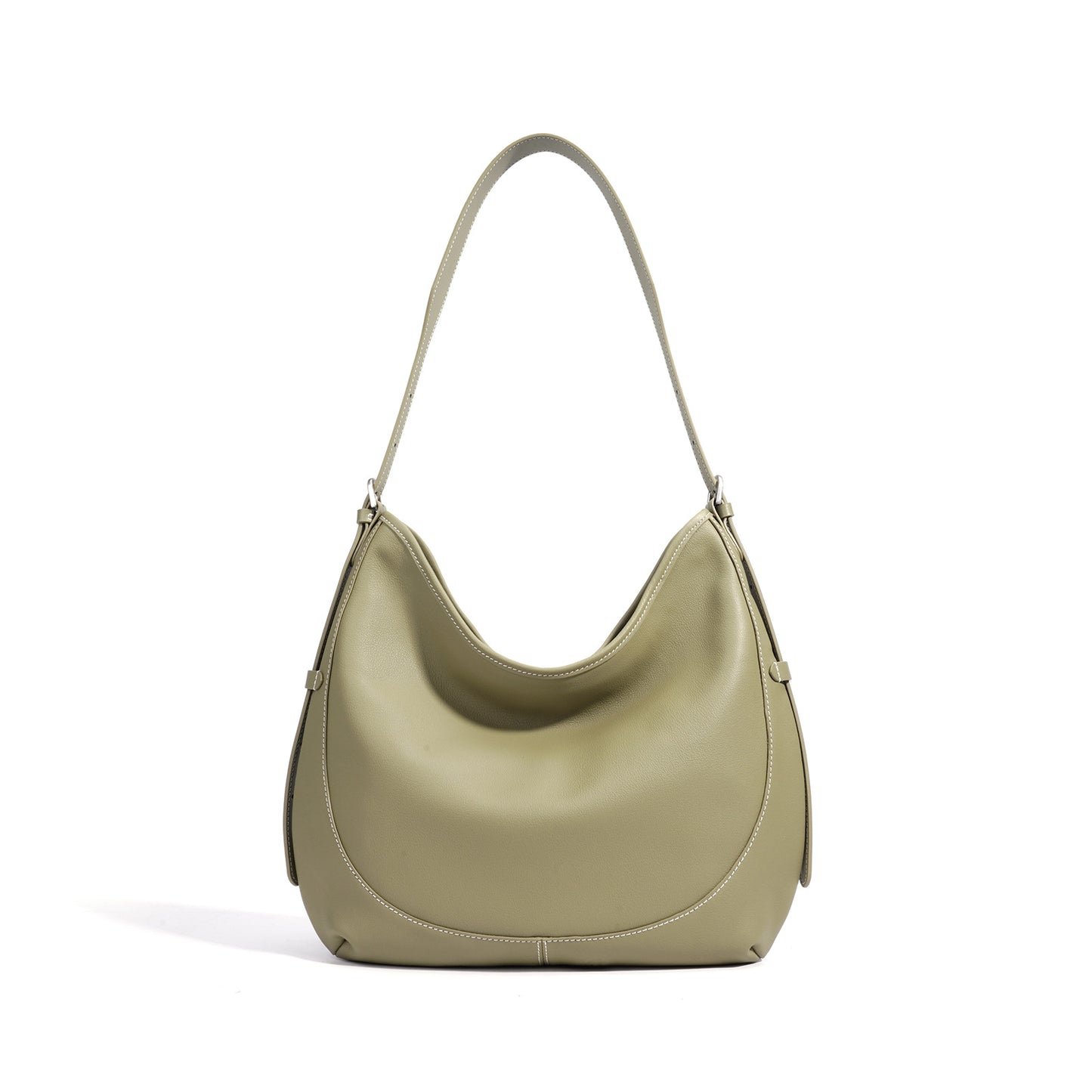 Slouchy Relaxed Genuine Leather Large Capacity Bag, European Original Niche Underarm Shoulder Crossbody Purse, Unique Handbag for Women