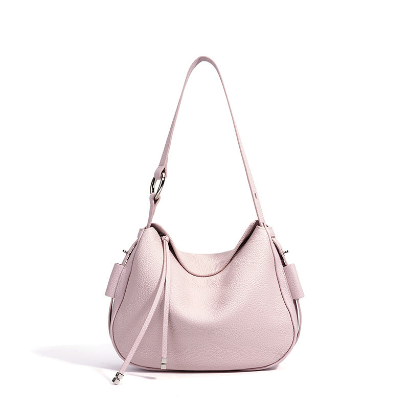 Genuine Top Layer Cowhide Underarm Bag for Women, Niche Fashionable Versatile Shoulder Crossbody Top Handle Purse, Premium Commute Handbag for Ladies