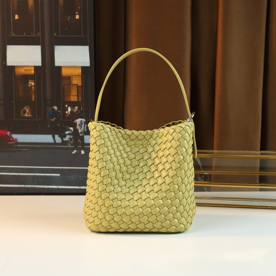 Handwoven Basket Tote Bag for Women Large Capacity Shoulder Crossbody Handbag, Versatile Fashion Purse with Natural Woven Texture