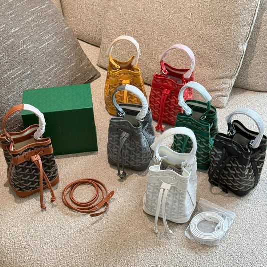 Gaodeya PETIT FLOT Mini Bucket Bag, Dog Tooth Pattern Custom, High-End Light Luxury New Ins Style