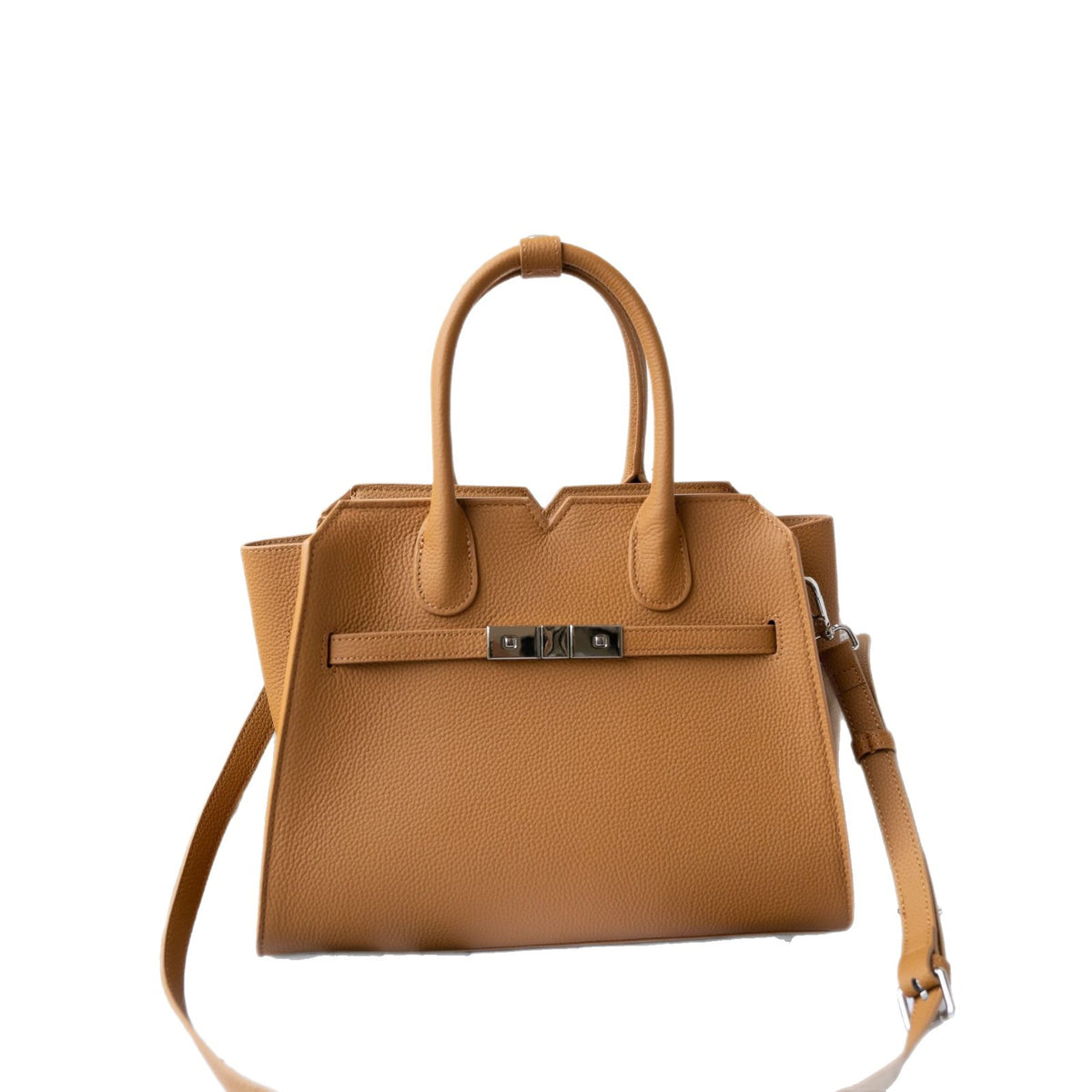 Chic Top-Layer Cowhide Leather Birkin-Inspired Wing Tote Bag for Women, Minimalist Shell Design Handbag with Light Luxury Feel, Spacious Top-Handle Purse for Everyday Style