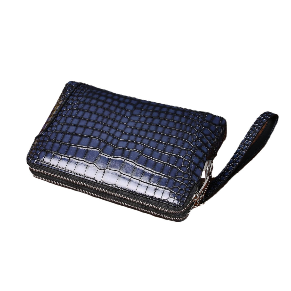 New Arrival Distressed Croc-Effect Large Clutch Bag for Men, A Multi-Functional Business Handheld Organizer with Combination Lock & Spacious Capacity