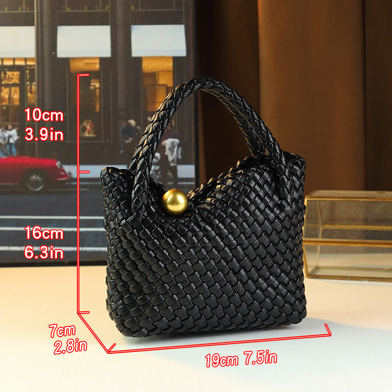 New Arrival Hand-Woven Basket Clutch for Women, A Light Luxury Top-Handle Shoulder Crossbody Bag with Premium Elegant Design, Perfect Everyday Purse