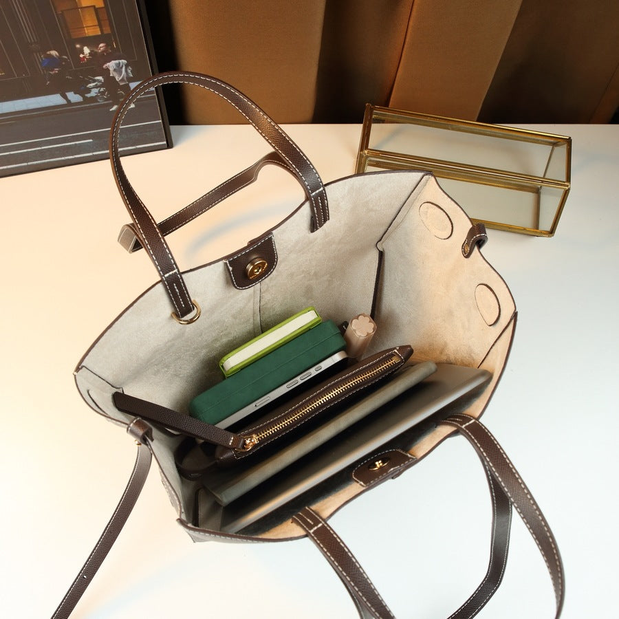 Wing Tote Bag Set for Women Large Capacity Shoulder Handbag with Detachable Sub-Bag, Trendy Solid Color Purse with Sculptural Wing Design