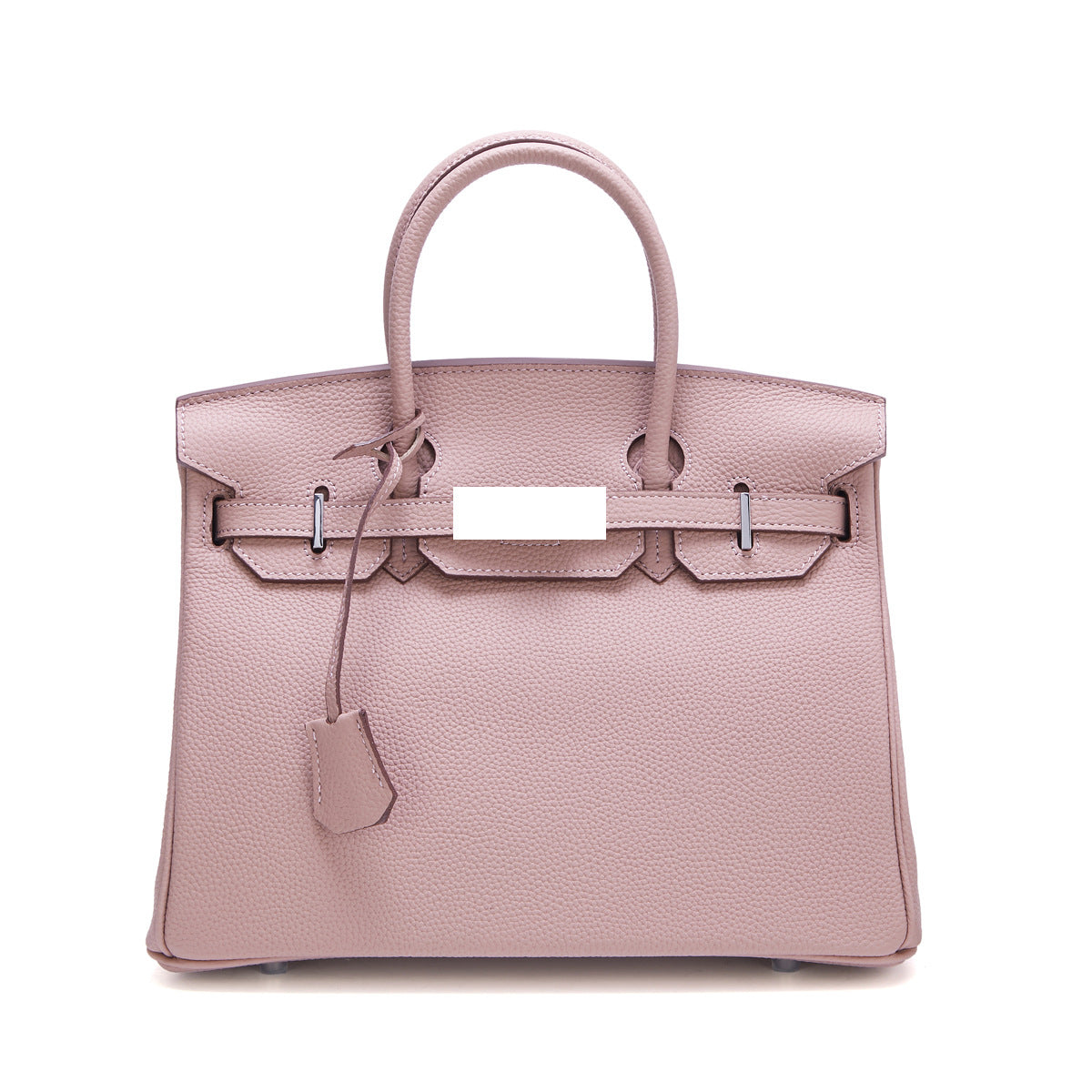 Genuine Top Layer Cowhide Togo Leather Birkin-Style Bag for Women, New Silver Hardware Large Capacity Top Handle Handbag, Premium Export Quality Purse for Ladies