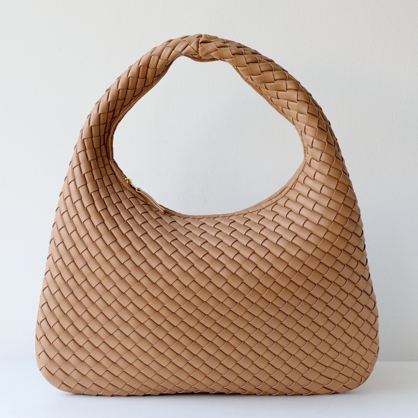 Handwoven Hobo Dumpling Bag for Women Genuine Leather Shoulder Underarm Handbag, Versatile Spring Summer Purse with Artisan Texture