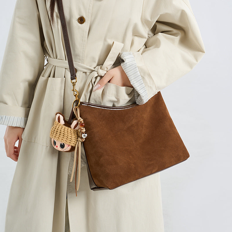 New Arrival Matte Genuine Leather Hobo Bag for Women, Trendy Shoulder Crossbody Handbag with Underarm Carry Style, A Premium Sophisticated Everyday Purse