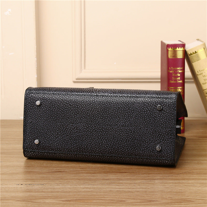 New Arrival Rhinestone Buckle Genuine Leather Birkin-Inspired Bag for Women, Starlight Crystal Pearl-Effect Crossbody Shoulder Handbag Perfect for Banquets & Special Occasions