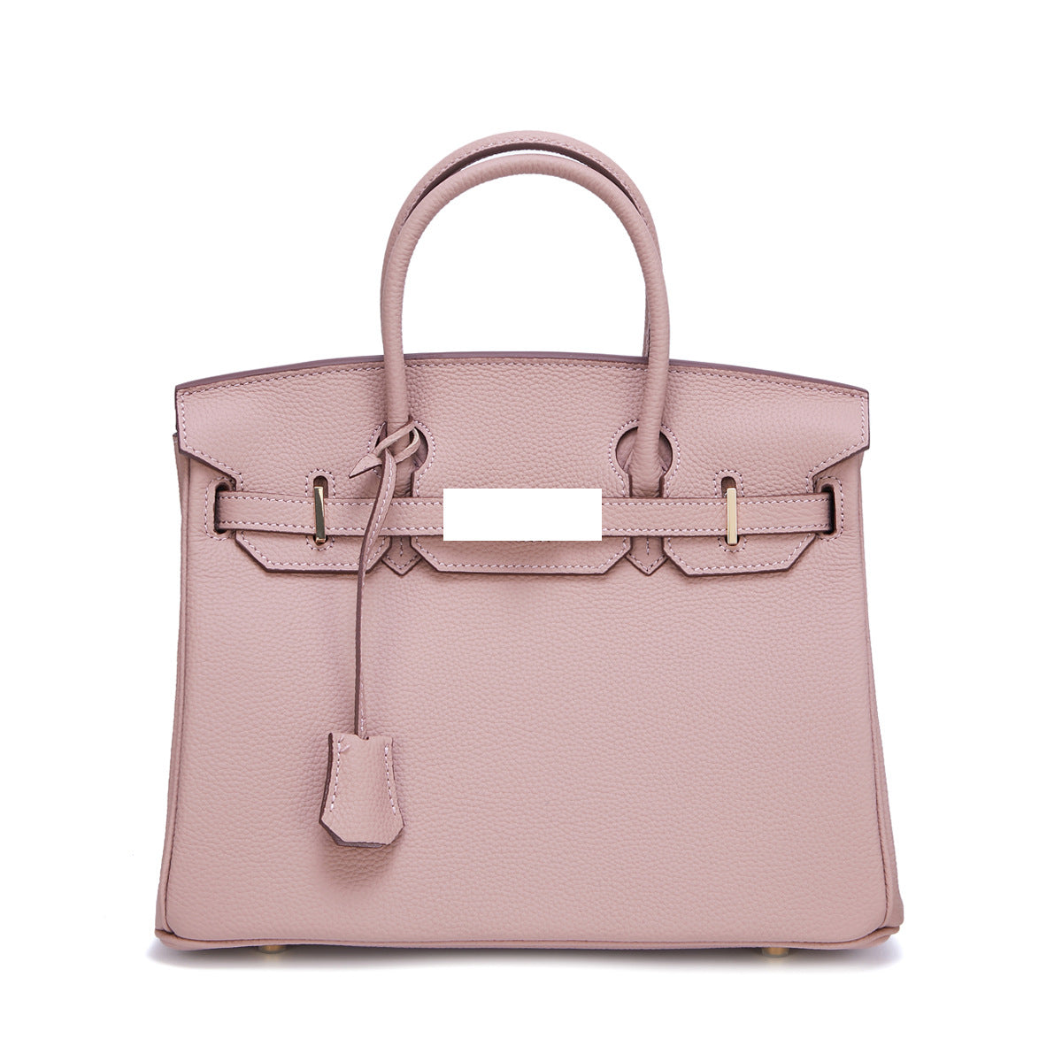 Women's Togo Leather Handbag Large Capacity Top Handle Bag with Gold Hardware, Premium Quality Birkin Style Shoulder Purse
