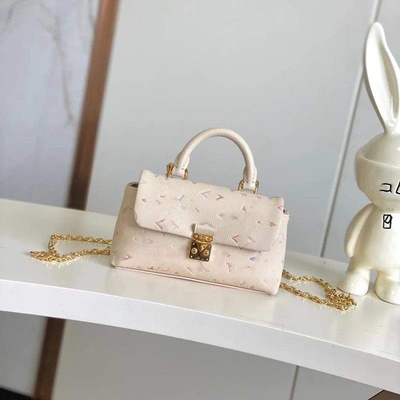 Genuine Leather Iridescent Limited Edition Pillow Bag for Women Qixi Festival Fairy Messenger Handbag with Dreamy Color-Shifting Finish