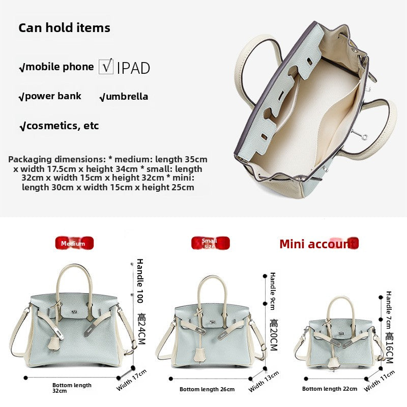 New Arrival Pebbled Leather Kelly & Birkin-Inspired Tote Bag for Women, Large Capacity Spring/Summer Commuter Handbag with Laptop Compartment, Unique Premium Everyday Purse