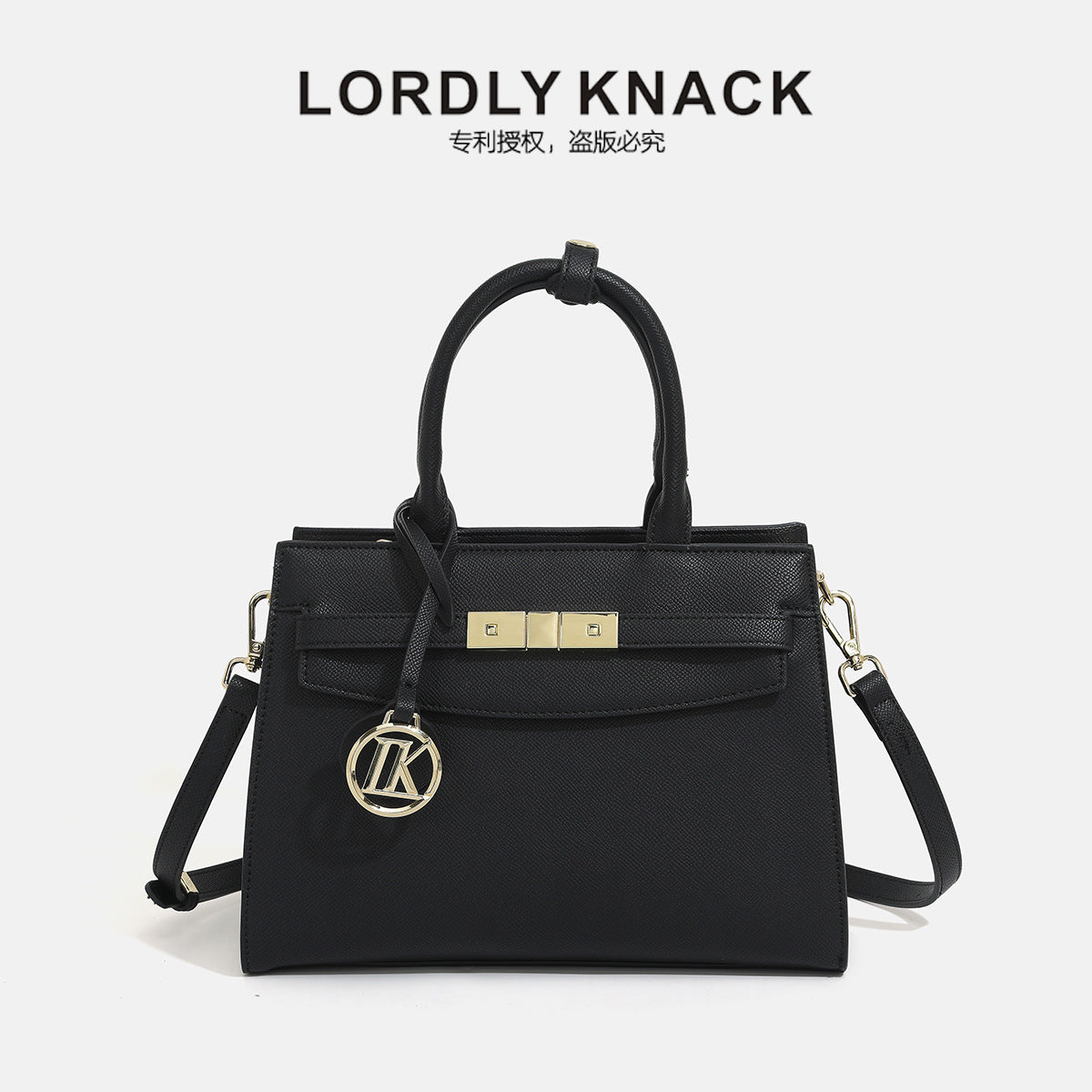 Elegant Light Luxury Handbag for Women, New Spring/Summer Trendy Shoulder Crossbody Bag with Kelly-Inspired Turn-Lock Design, A Chic Everyday Essential