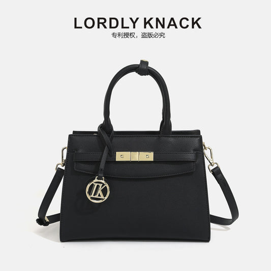 Elegant Light Luxury Handbag for Women, New Spring/Summer Trendy Shoulder Crossbody Bag with Kelly-Inspired Turn-Lock Design, A Chic Everyday Essential