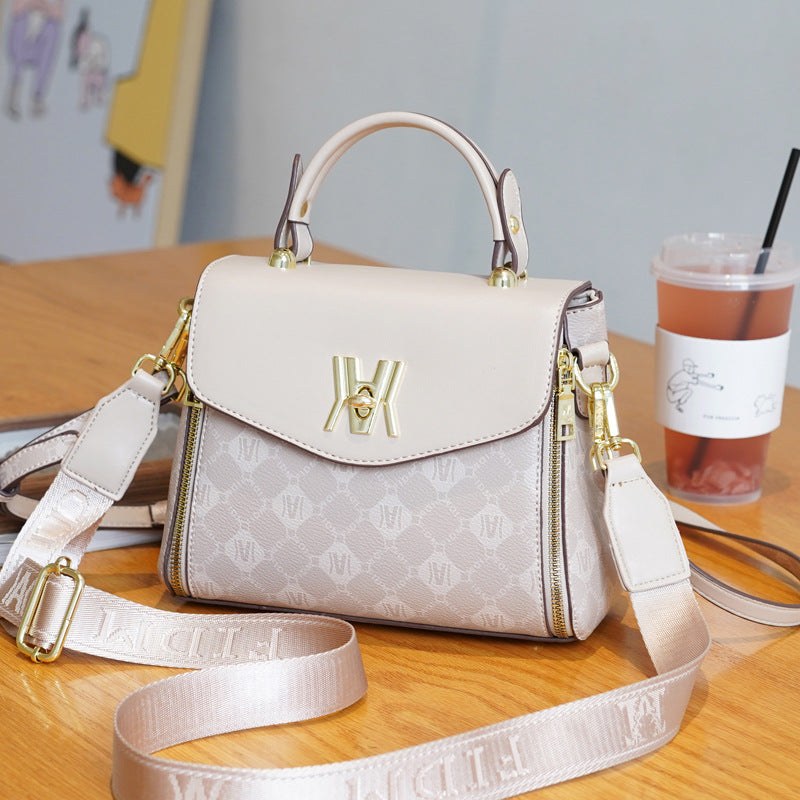New Premium PU Leather Small Square Bag, Versatile Shoulder Crossbody Top Handle Purse, Chic Handbag for Women