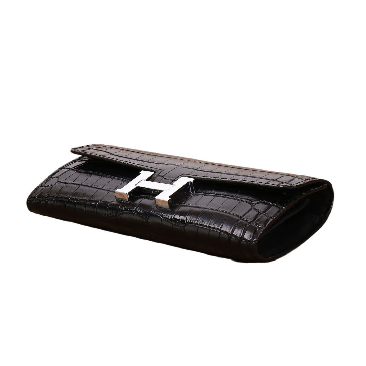 New Arrival Croc-Effect Long Clutch Wallet for Women, A Large Capacity Multi-Card Holder with Classic Fashionable Evening Design