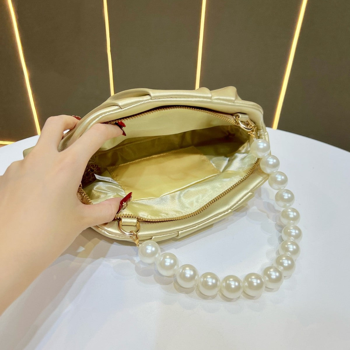 Women's Trendy Solid Color Top-Handle Bag, Casual Clutch Purse for Cheongsam Qipao Dress, Versatile Unique Handbag