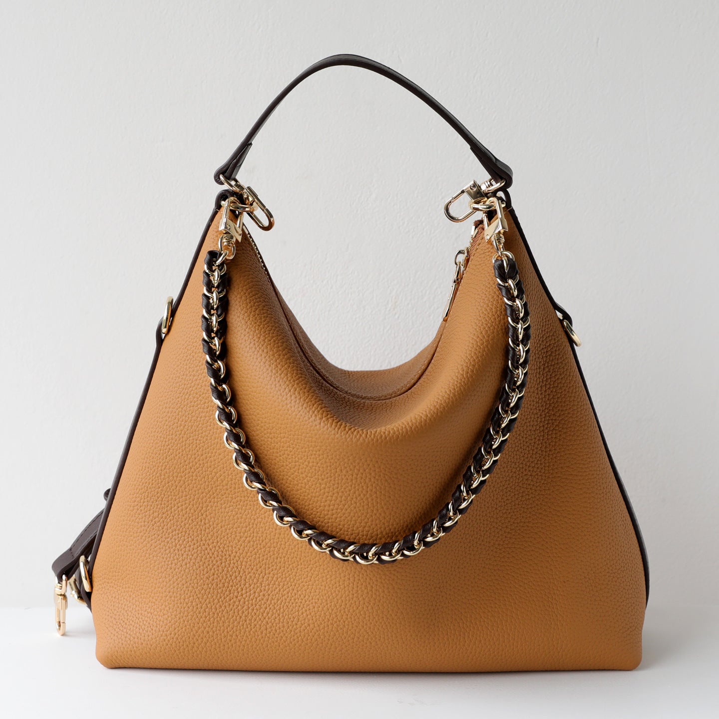 Top Layer Cowhide Color-Block Tote Bag for Women Casual Commuter Shoulder Crossbody Handbag, Versatile Genuine Leather Purse with Fashion Design