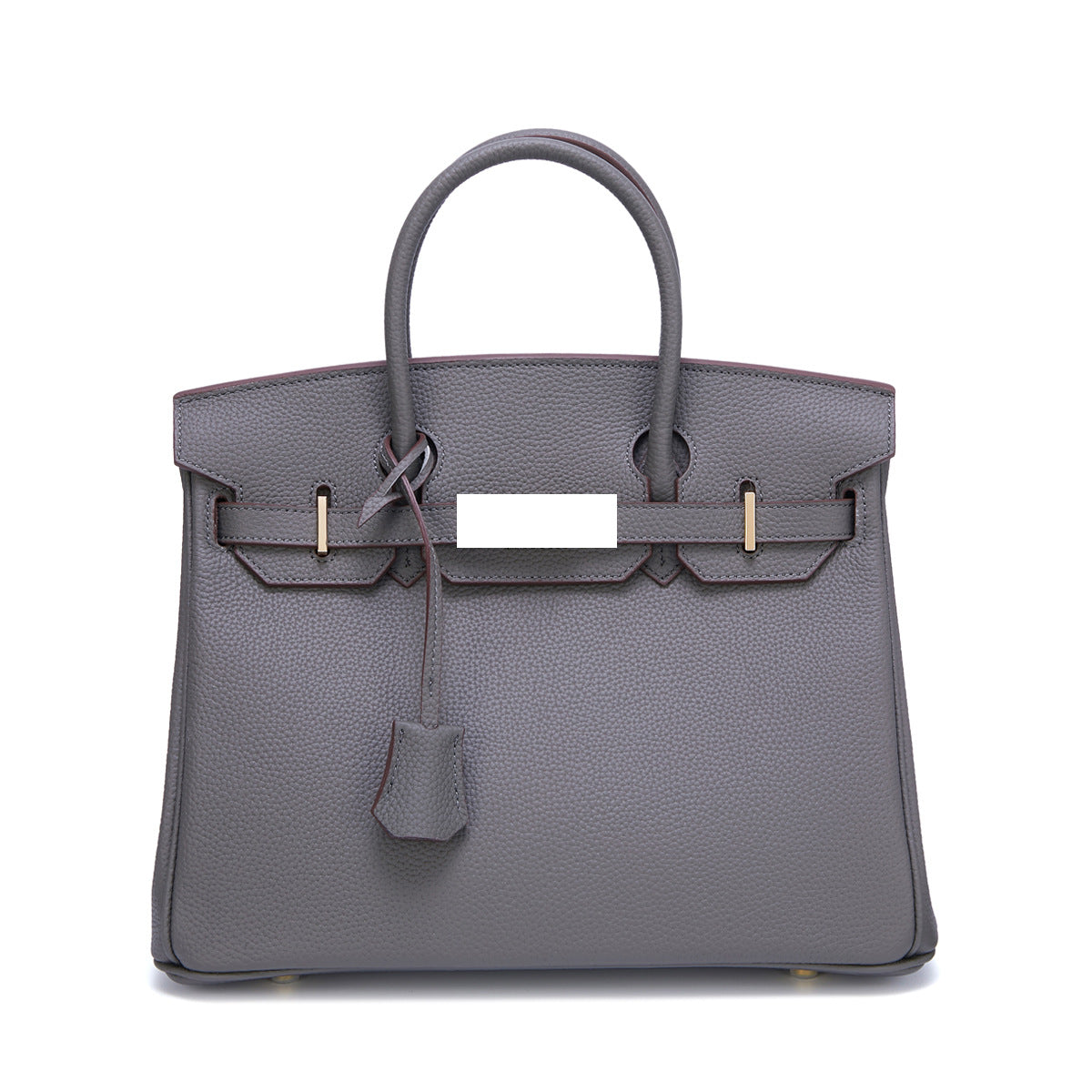 Women's Togo Leather Handbag Large Capacity Top Handle Bag with Gold Hardware, Premium Quality Birkin Style Shoulder Purse