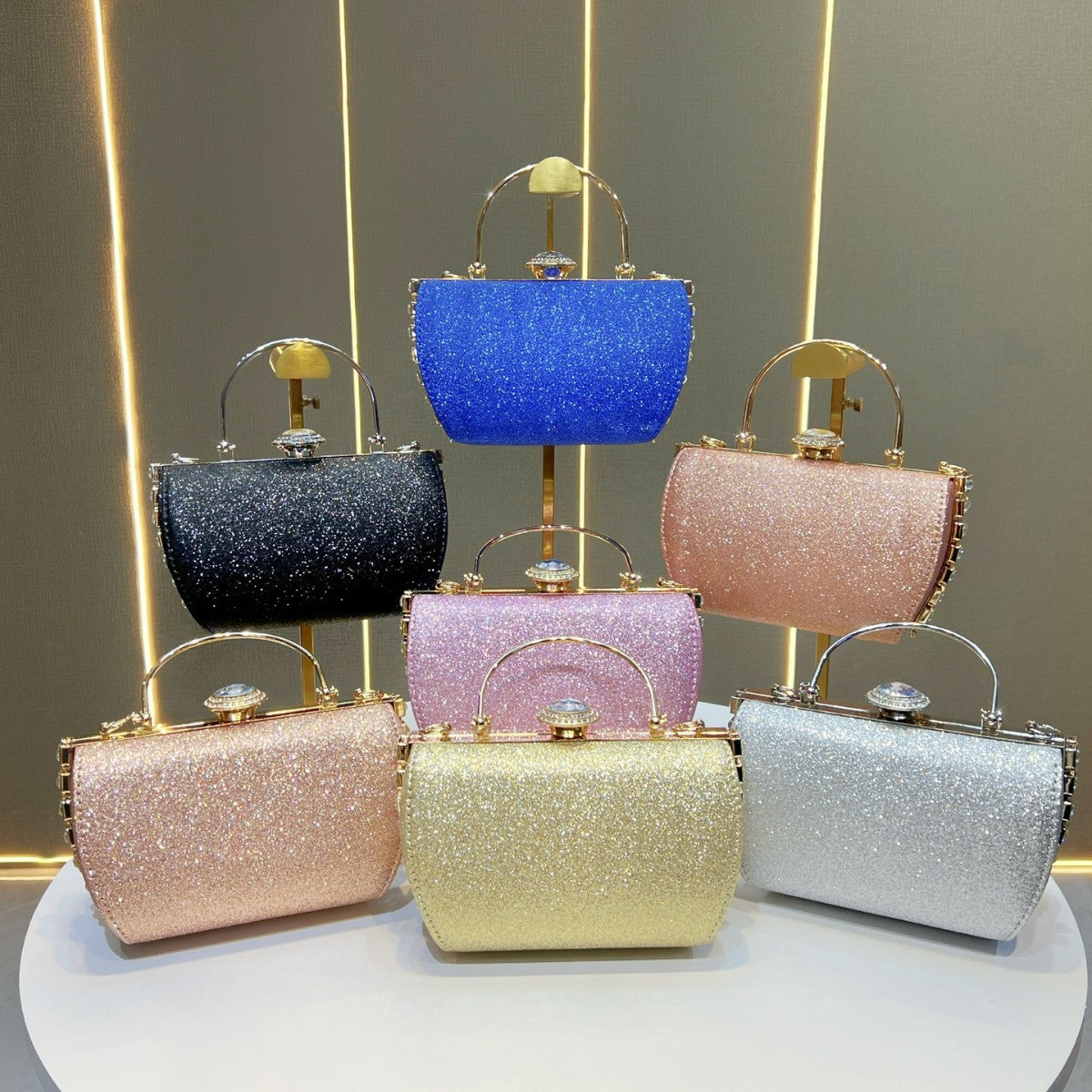 Dazzling Rhinestone-Embellished Evening Bag for Women, A Light Luxury Glamorous Chain Top-Handle Crossbody Handbag with Unique Boutique Sparkly Design, Perfect for Banquets Weddings & Special Occasions