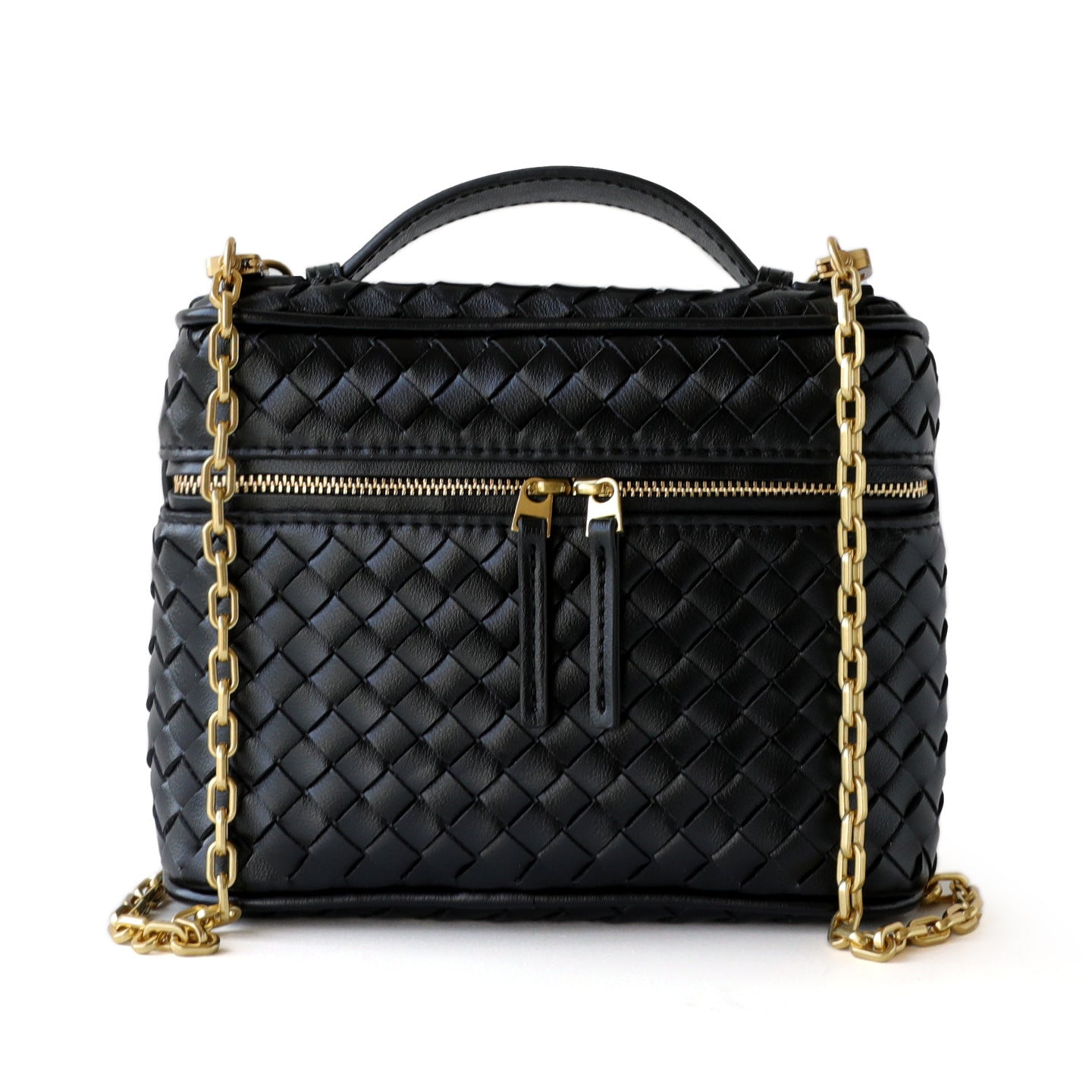 Handwoven Mini Box Phone Bag for Women Chain Shoulder Crossbody Handbag, Premium Genuine Leather Purse with Versatile Style