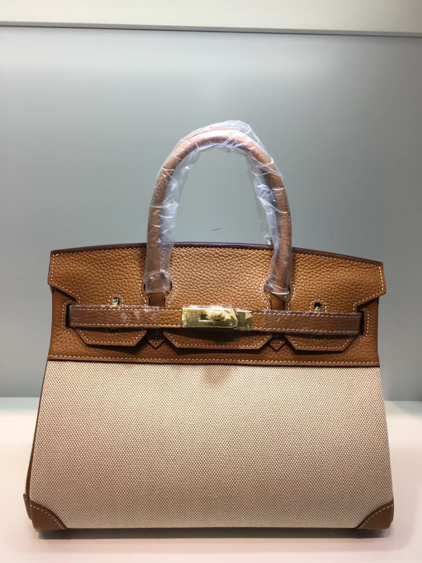 Luxurious Genuine Calfskin Leather Kelly & Birkin-Inspired Tote Bag for Women, Turn-Lock Top-Handle Handbag with Premium High-End Design, New Arrival