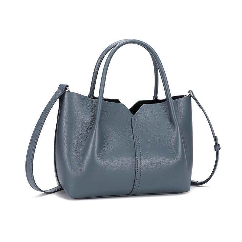 Top Layer Cowhide Tote Bag for Women Large Capacity Crossbody Shoulder Handbag, Premium Summer Purse with Niche Designer Appeal