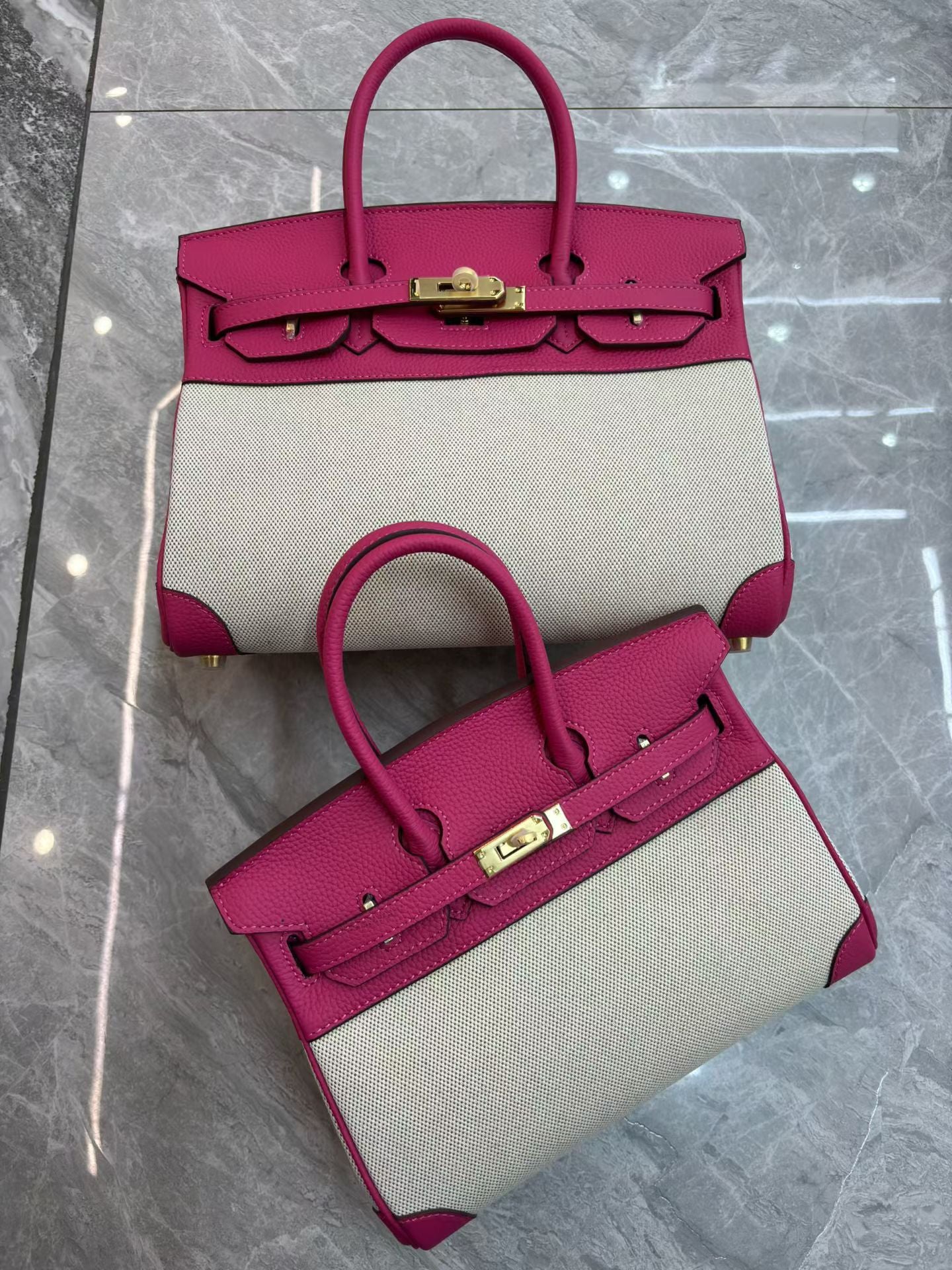 Luxurious Genuine Calfskin Leather Kelly & Birkin-Inspired Tote Bag for Women, Turn-Lock Top-Handle Handbag with Premium High-End Design, New Arrival