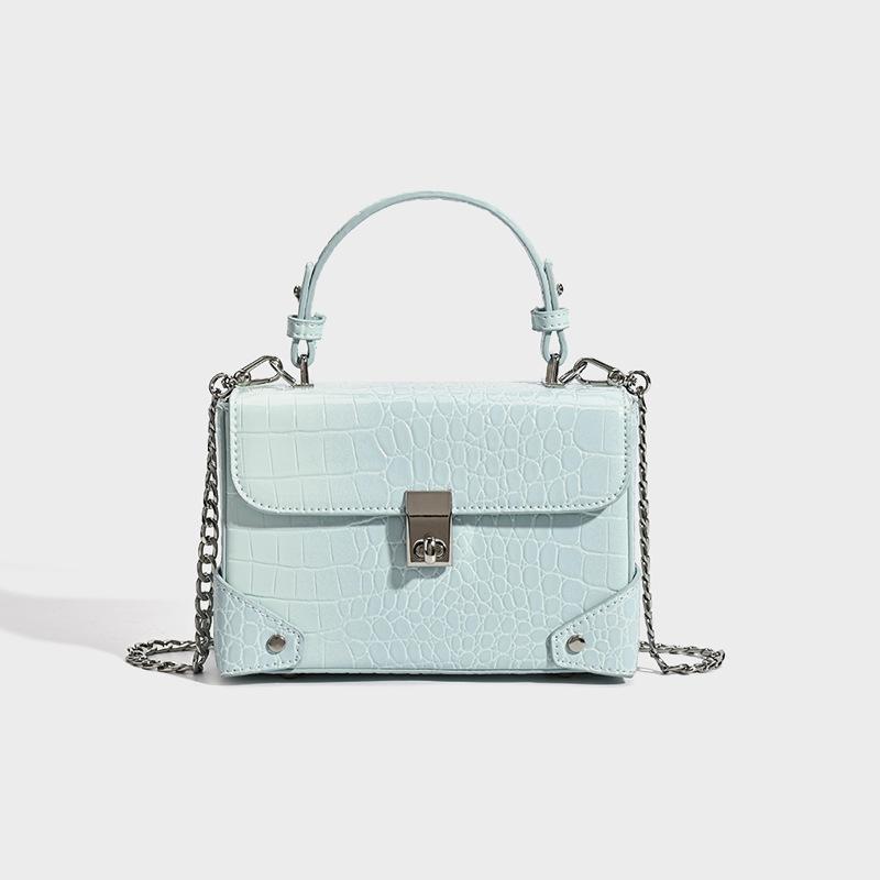 New Arrival Anti-Theft Patent Leather Croc-Effect Bag for Women, A Versatile Small Shoulder Crossbody Top-Handle Handbag with Fashionable Design