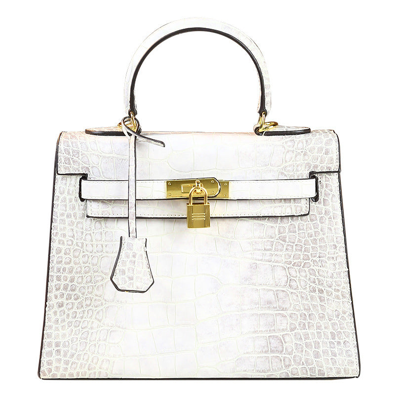 New Arrival Croc-Effect Kelly-Inspired Commuter Bag for Women, A Unique Versatile Top-Handle Shoulder Crossbody Handbag with Elegant Business Design, Perfect for Daily & Work