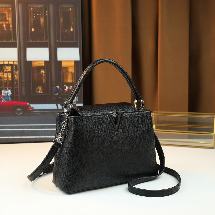 V-Shape Kelly Style Bag for Women Niche Minimalist Commuter Shoulder Handbag, Elegant Versatile Purse with Timeless Design