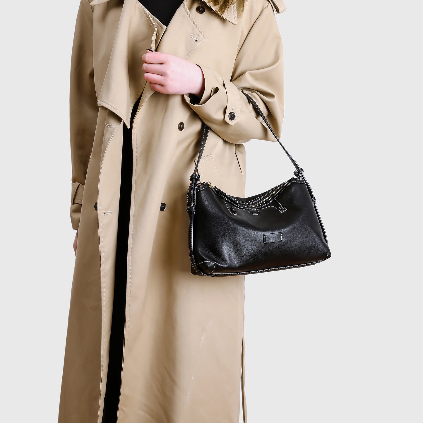Premium Soft Tote Bag for Women, Large Capacity Light Luxury Shoulder Handbag with Crossbody Strap, Trendy Underarm Style Everyday Carryall