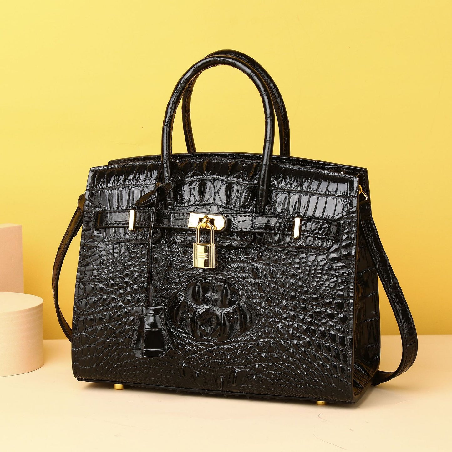 New Arrival Classic Croc-Effect Handbag for Women, A Multi-Functional Large Capacity Shoulder Crossbody Top-Handle Bag with High-End Sophisticated Design