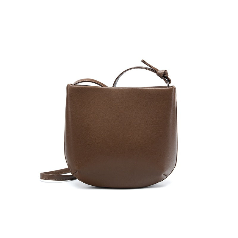 New Red Premium Minimalist Commute Bag, Versatile Shoulder Crossbody Top Handle Purse, Genuine Leather Summer Handbag for Women